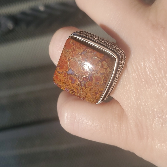 New Seam Agate 925 Silver Ring. - Picture 14 of 16